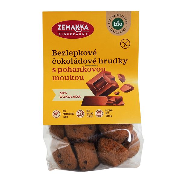 Biopekárna Zemanka – Bezlepkové Pohankové bio hrudky s čokoládou