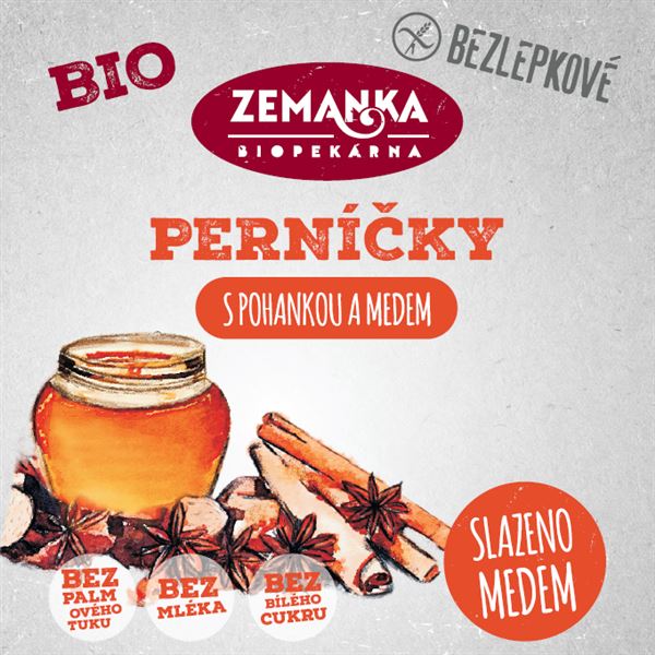 Biopekárna Zemanka – Bezlepkové Pohankové bio perníčky